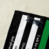 Soldaten Gebed Gepersonaliseerde dunne groene lijn Strandlaken (In situ)