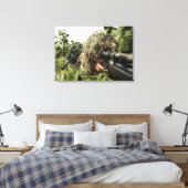 Soldaten gekleed in ghillie pakken canvas afdruk (Insitu (Slaapkamer))