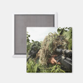 Soldaten gekleed in ghillie pakken magneet (Voorkant / Achterkant)