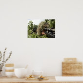 Soldaten gekleed in ghillie pakken poster (Keuken)