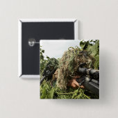 Soldaten gekleed in ghillie pakken vierkante button 5,1 cm (Voorkant /achterkant)