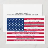 Soldaten geprezen op de Amerikaanse vlag Bedankkaart (Voorkant / Achterkant)