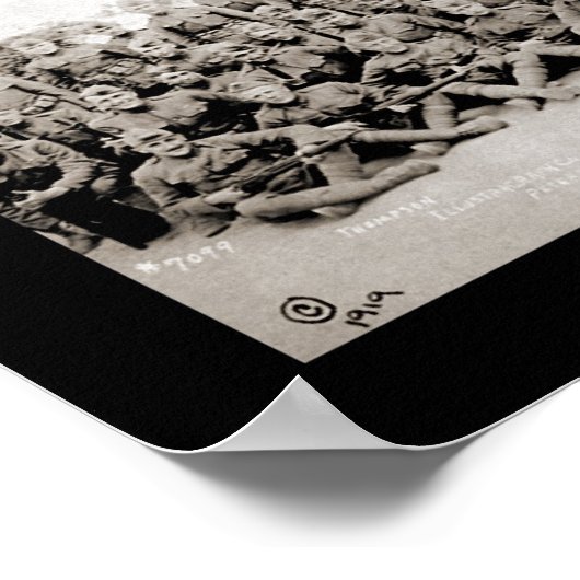 Soldaten geven Rusland Foto 1919 terug Poster (Hoek)