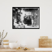 Soldaten in bibliotheek 1912 poster (Keuken)