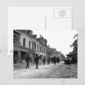 Soldaten in Caen Briefkaart (Voorkant / Achterkant)