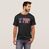 Soldaten in de Amerikaanse vlag T-shirt (Voorkant volledig)
