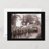 Soldaten in de rij voor post briefkaart (Voorkant / Achterkant)