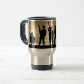 Soldaten in Silhouette Courage Militaire Reisbeker (Voorkant links)