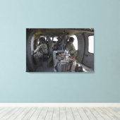 soldaten letten op gevaren canvas afdruk (Insitu (Houten vloer))