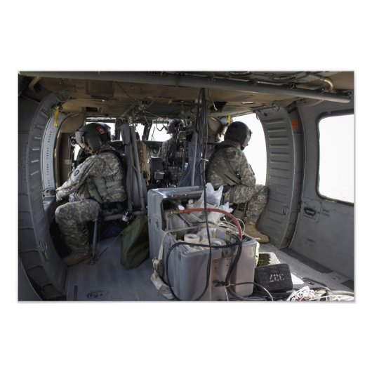 soldaten letten op gevaren foto afdruk (Voorkant)