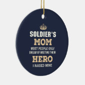 Soldaten mama heeft Hero Foto gemaakt Keramisch Ornament (Rechts)