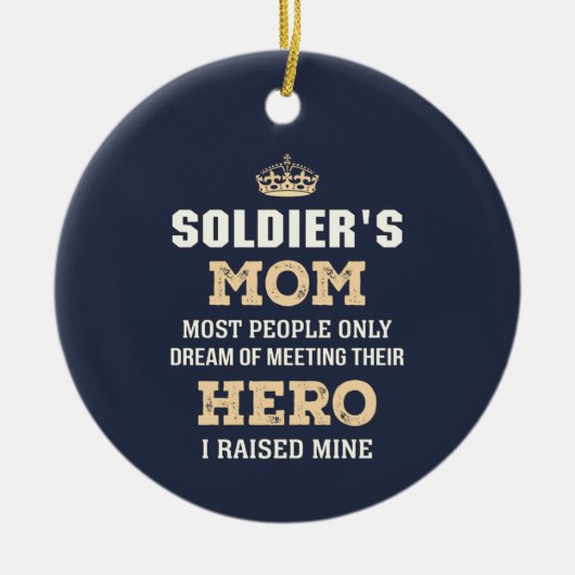 Soldaten mama heeft Hero Foto gemaakt Keramisch Ornament (Voorkant)