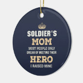 Soldaten mama heeft Hero Foto gemaakt Keramisch Ornament (Links)
