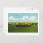 Soldaten marcheren in formatie briefkaart (Voorkant / Achterkant)