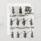 Soldaten met bajonetten briefkaart (Voorkant / Achterkant)