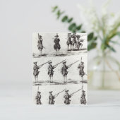 Soldaten met bajonetten briefkaart (Staand voorkant)