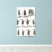 Soldaten met bajonetten canvas afdruk (Insitu (Houten vloer))