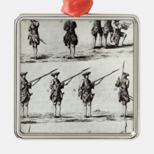 Soldaten met bajonetten metalen ornament