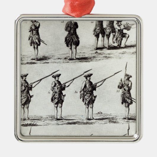 Soldaten met bajonetten metalen ornament (Voorkant)