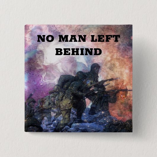 Soldaten met citaat vierkante button 5,1 cm (Voorkant)