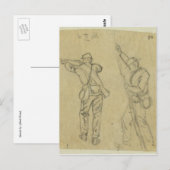 Soldaten ontsteken briefkaart (Voorkant / Achterkant)