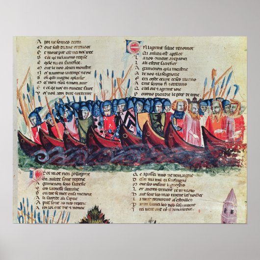 Soldaten op hun schip poster (Voorkant)