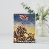  soldaten planten vlaggen Briefkaart (Staand voorkant)