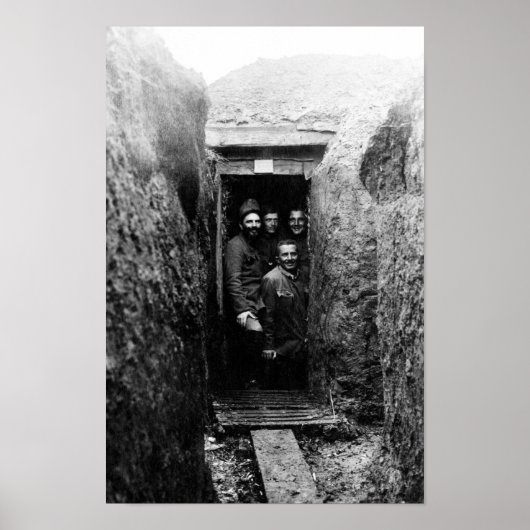 soldaten uit de Eerste Wereldoorlog in de moeras - Poster (Voorkant)