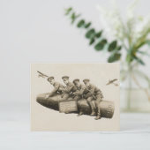  soldaten uit de jaren 20 briefkaart (Staand voorkant)