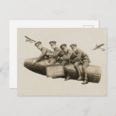  soldaten uit de jaren 20 briefkaart (Voorkant / Achterkant)