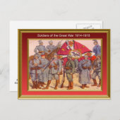 Soldaten van de Grote Oorlog 1914-1918 1 Briefkaart (Voorkant / Achterkant)