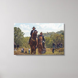 soldaten van de militaire unie canvas afdruk