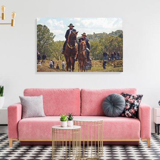 soldaten van de militaire unie canvas afdruk (Insitu (Woonkamer))