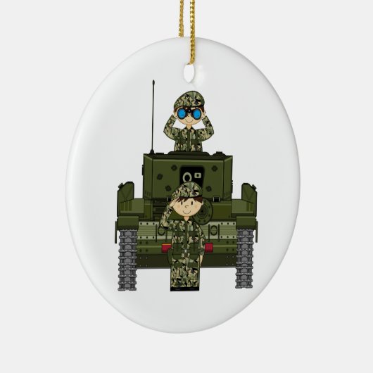 Soldaten van het Britse leger en Tank Ornament (Rechts)