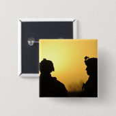 soldaten vierkante button 5,1 cm (Voorkant /achterkant)