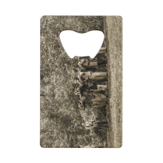 Soldaten voor de burgeroorlog creditkaart flessenopener (Voorkant)