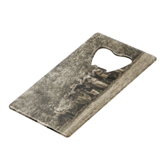 Soldaten voor de burgeroorlog creditkaart flessenopener (Voorkant Gekanteld)