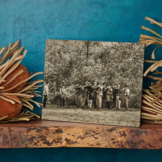 Soldaten voor de burgeroorlog fotoplaat (Zijkant)