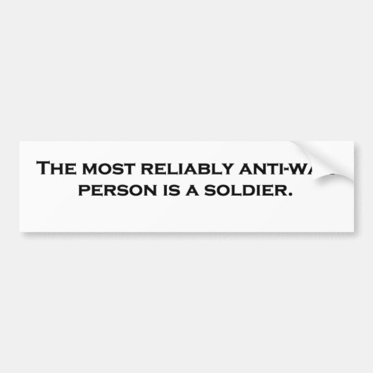 Soldaten zijn anti-oorlogssoldaten bumpersticker (Voorkant)