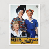 Soldaten zonder pistolen oude poster briefkaart (Voorkant)