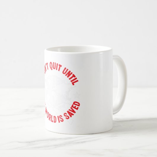 Soldatenkostuum tot de wereld het leger redde koffiemok (Voorkant rechts)