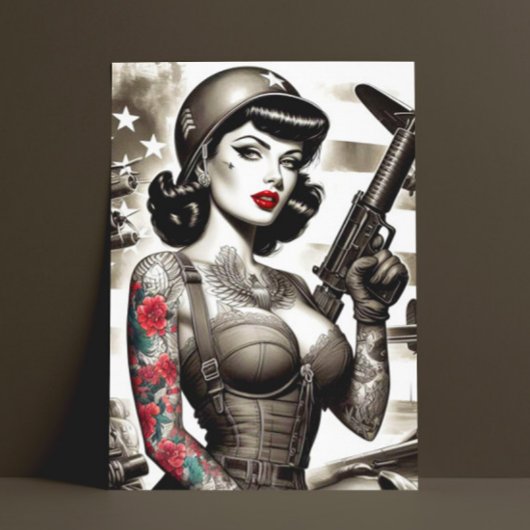  soldatenmeisje briefkaart