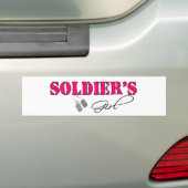 SoldatenMeisje Bumpersticker (Op auto)