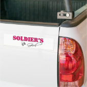 SoldatenMeisje Bumpersticker (Op Truck)