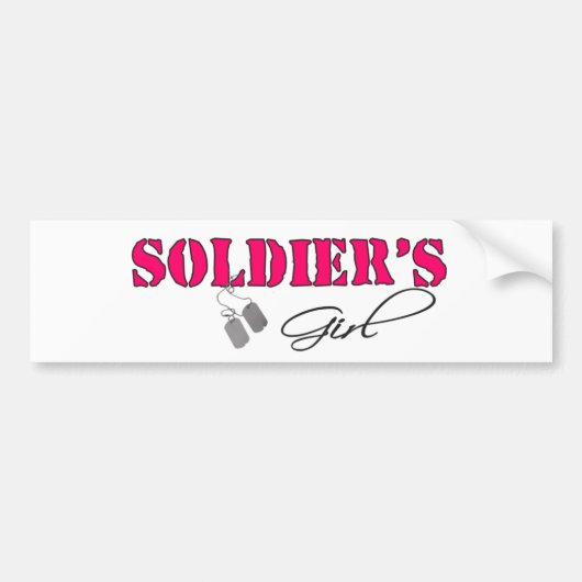 SoldatenMeisje Bumpersticker (Voorkant)