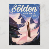 Sölden Austria  poster Briefkaart (Voorkant)