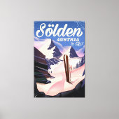 Sölden Austria poster Canvas Afdruk (Voorkant)