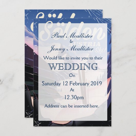 Sölden Austria  poster Kaart (Voorkant / Achterkant)