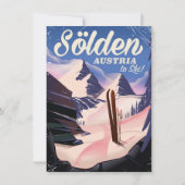 Sölden Austria  poster Kaart (Achterkant)