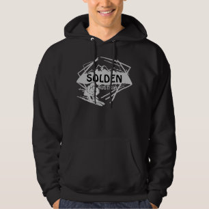 Solden Oostenrijk jongens zwarte ski kunst hoodie